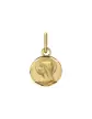 Médaille Ronde Vierge Auréolée en Or Personnalisable