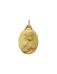 Médaille Ovale Ange aux Fleurs en Or Personnalisable