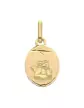 Médaille Ovale Étoilée et Diamantée avec Ange en Or Personnalisable