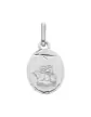 Médaille Ovale Étoilée et Diamantée avec Ange en Or Personnalisable