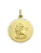 Médaille Zodiaque Soleillée Contour Diamanté en Or Personnalisable