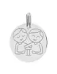 Médaille Ronde en Or Enfant Zodiaque Gémeaux Garçon Personnalisable