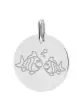 Médaille Ronde en Or Enfant Zodiaque Poisson Personnalisable