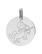 Médaille Ronde en Or Enfant Zodiaque Sagittaire Personnalisable