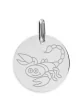 Médaille Ronde en Or Enfant Zodiaque Scorpion Personnalisable