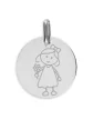 Médaille Ronde en Or Enfant Zodiaque Vierge Personnalisable