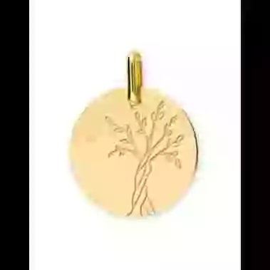 Médaille Arbre de Vie en Or Grand Modèle Personnalisable image cachée