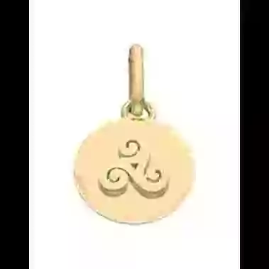 Pendentif en Or Rond Pampille Triskell Personnalisable image cachée