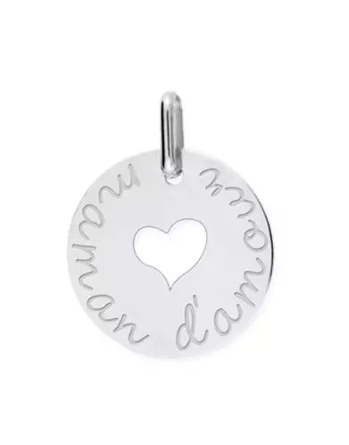 Médaille Maman Cœur Ajouré en Or Personnalisable