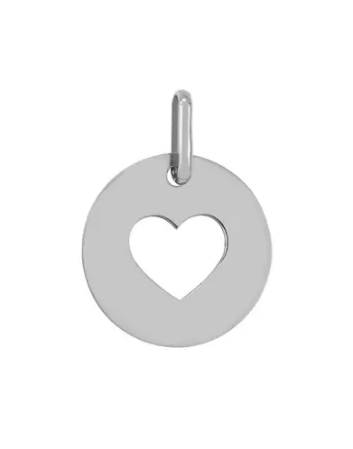 Médaille Ronde Ajourée Coeur en Or Personnalisable