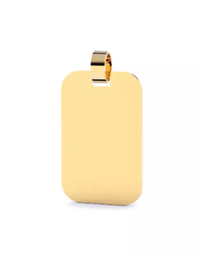 Médaille Rectangle Extra Large en Or Personnalisable