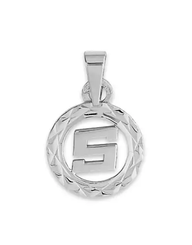 Pendentif Lettre Bâton Cerclée en Or
