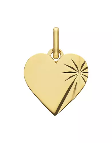 Médaille cœur étoilé en or personnalisable
