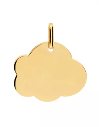 Médaille nuage grand format en or personnalisable