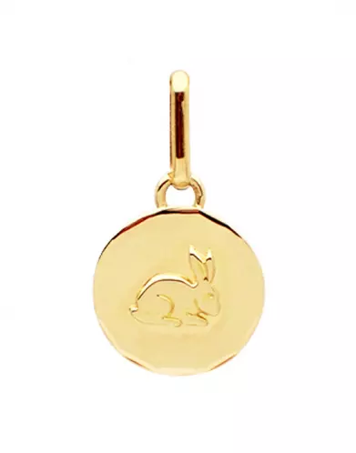 Médaille ronde Lapin