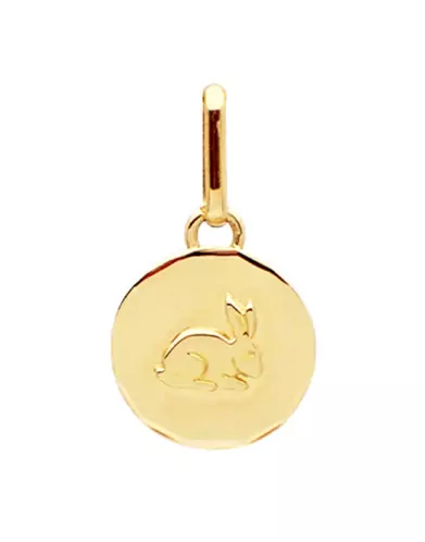 Médaille ronde Lapin