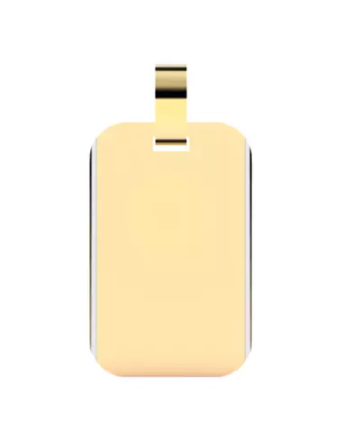 Médaille Rectangle Extra Large avec Barrettes Grises Personnalisable