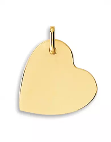 Médaille cœur penché en or personnalisable