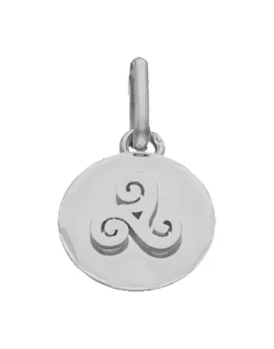 Pendentif en Or Rond Pampille Triskell Personnalisable