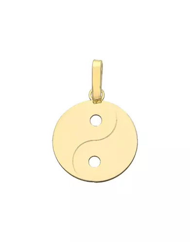 Pendentif Yin Yang Ajouré en Or
