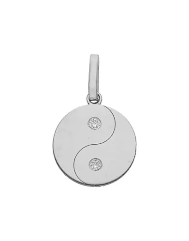 Pendentif Yin Yang en Or avec Diamants Blancs