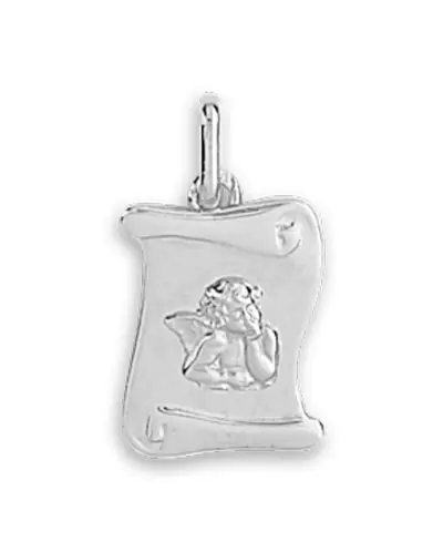 Médaille Parchemin avec Ange Penseur en Or Personnalisable