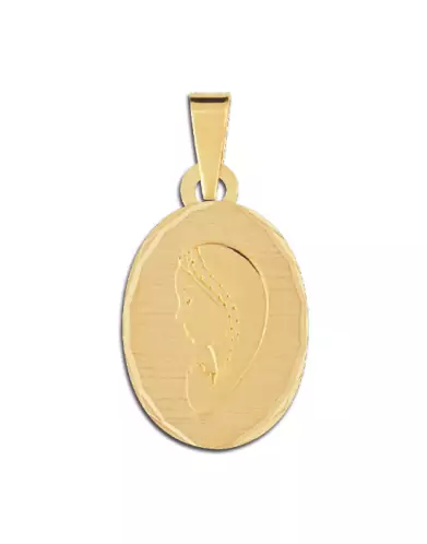 Médaille ovale de la Vierge priant