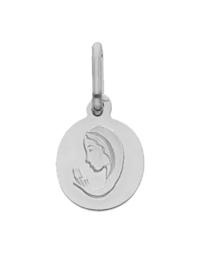 Petite médaille ovale de la Vierge de profil