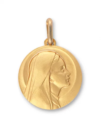 Médaille de baptême Vierge ronde Grand Modèle