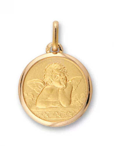 Médaille de baptême Ange Raphaël Décor