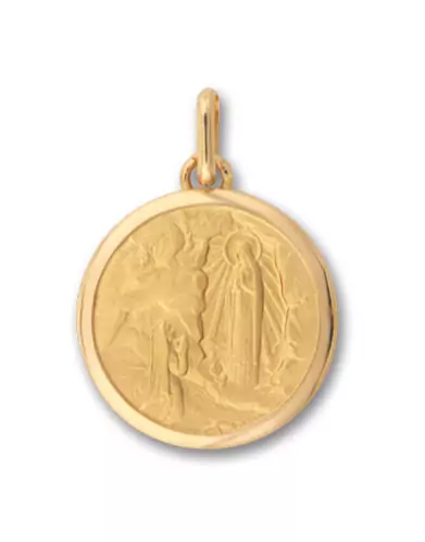 Médaille Sainte Bernadette en Or Personnalisable – Grand Modèle