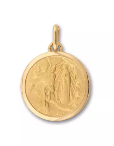 Médaille Sainte Bernadette en Or Personnalisable – Petit Modèle