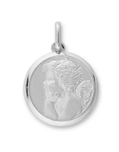 Médaille de baptême Ange Pensif de profil Petit Modèle