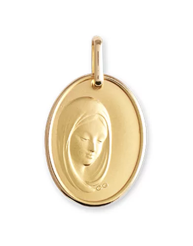 Médaille de baptême Vierge ovale Petit Modèle