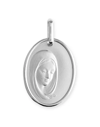 Médaille de baptême Vierge ovale Petit Modèle