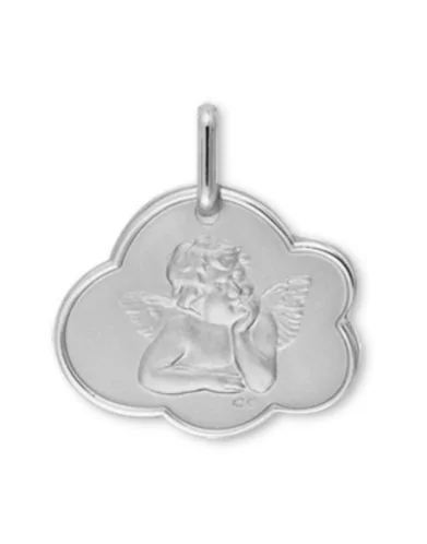 Médaille Nuage et Ange en Relief en Or Personnalisable
