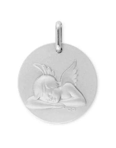 Médaille ronde Ange qui dort en relief