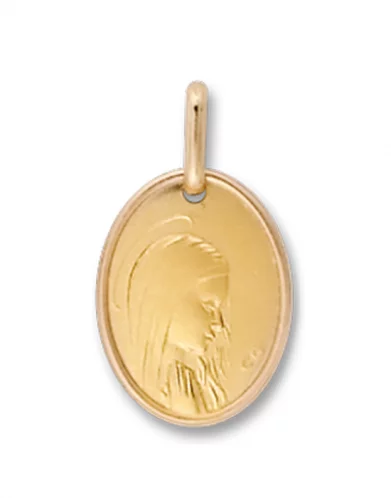 Médaille de la vierge priant ovale