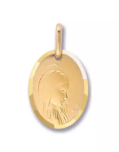 Médaille de la vierge priant ovale contourée