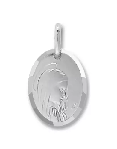 Médaille de la vierge priant ovale contourée