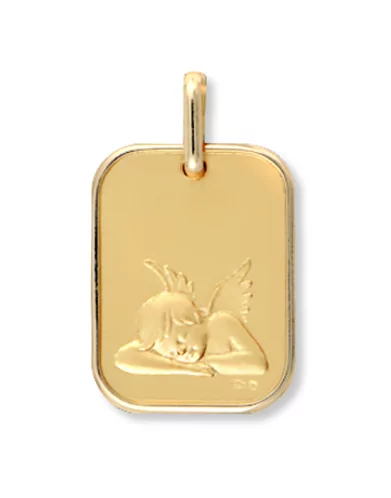 Médaille rectangle Ange qui dort