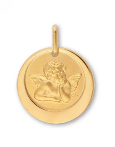 Médaille de baptême Ange Penseur originale