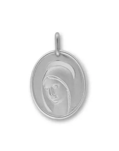 Médaille ovale Vierge Marie auréolée