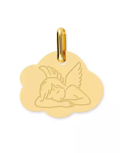 Médaille Nuage Ange gravée