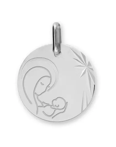 Médaille Vierge à l'enfant auréolée