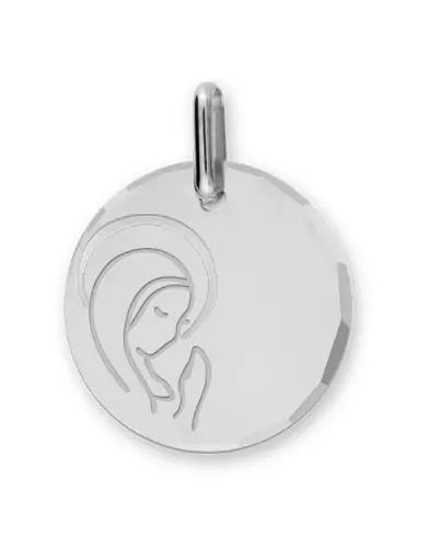 Médaille de baptême Vierge moderne at ajourée