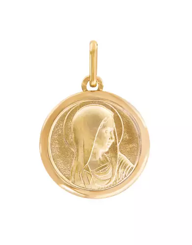 Médaille de baptême Vierge Rétro Grand Modèle