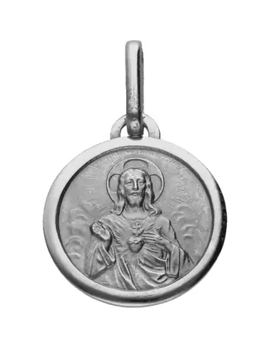 Médaille christ avec contour en or personnalisable