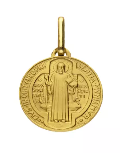 Médaille Saint Benoît en or personnalisable