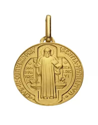 Grande médaille Saint Benoît en or personnalisable